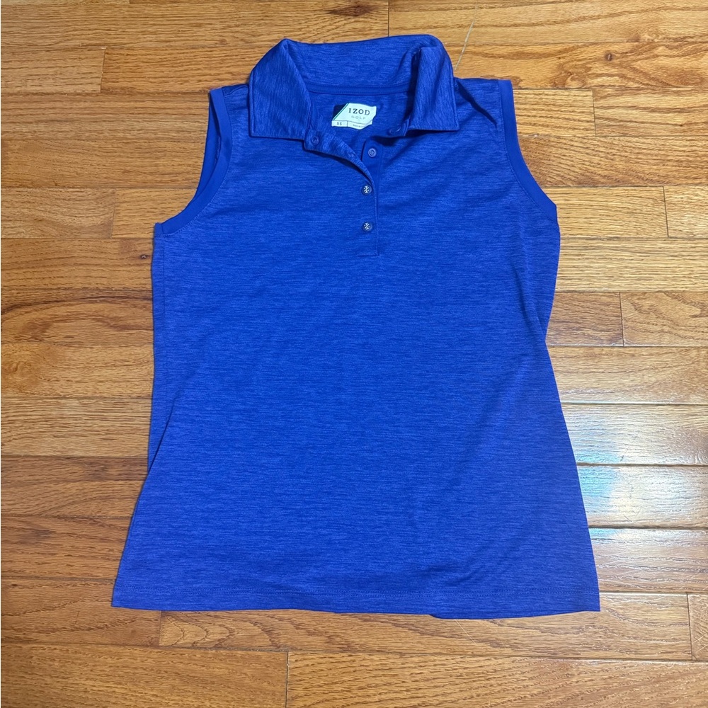 Izod Women's Royal Blue Sleeveless Polo